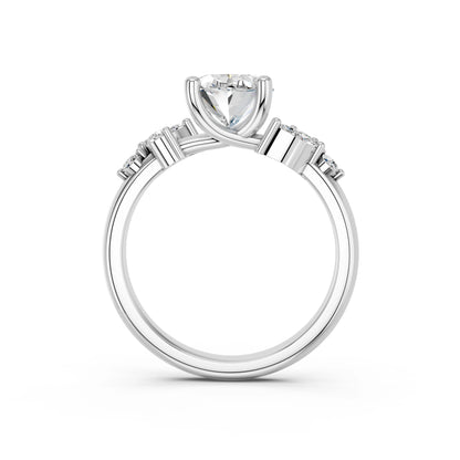 OVAL TRILOGY DIAMOND RING