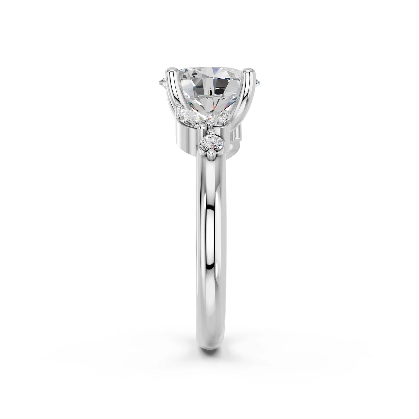 OVAL TRILOGY DIAMOND RING
