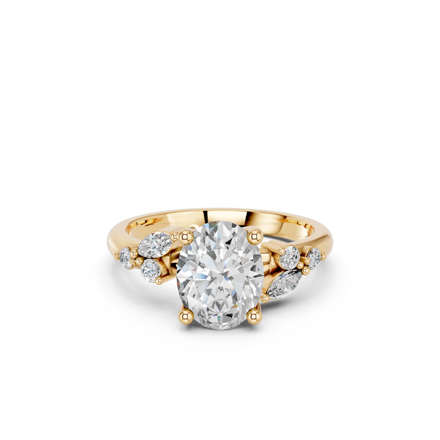 OVAL TRILOGY DIAMOND RING