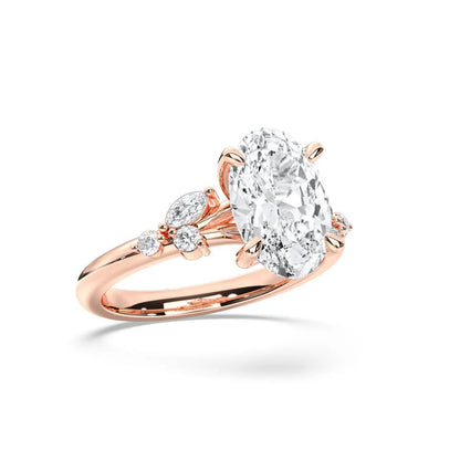OVAL TRILOGY DIAMOND RING