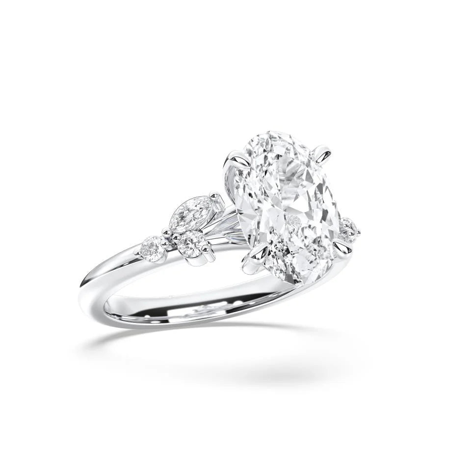 OVAL TRILOGY DIAMOND RING