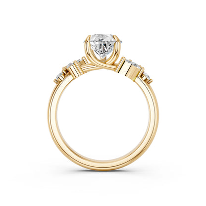 PEAR TRILOGY DIAMOND RING