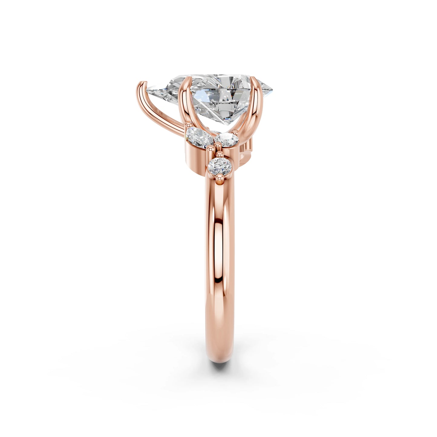 PEAR TRILOGY DIAMOND RING