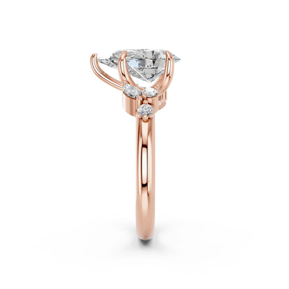PEAR TRILOGY DIAMOND RING
