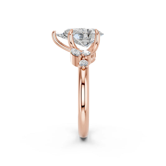 PEAR TRILOGY DIAMOND RING