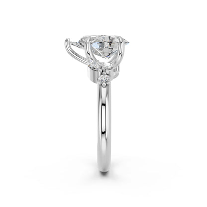 PEAR TRILOGY DIAMOND RING