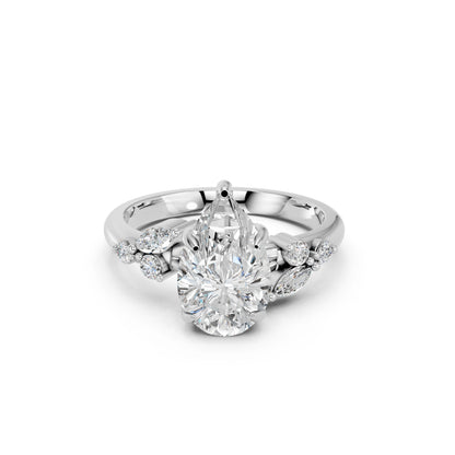 PEAR TRILOGY DIAMOND RING