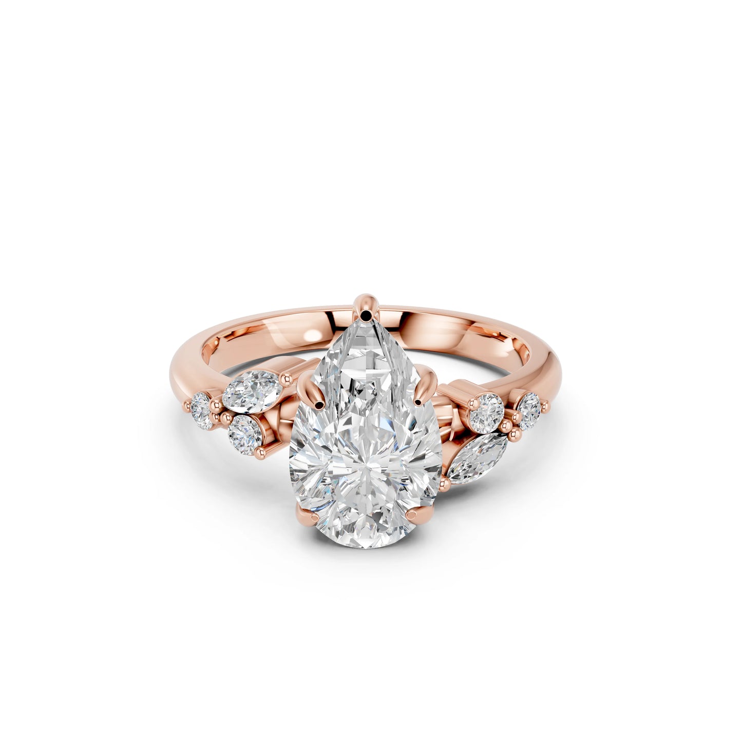 PEAR TRILOGY DIAMOND RING