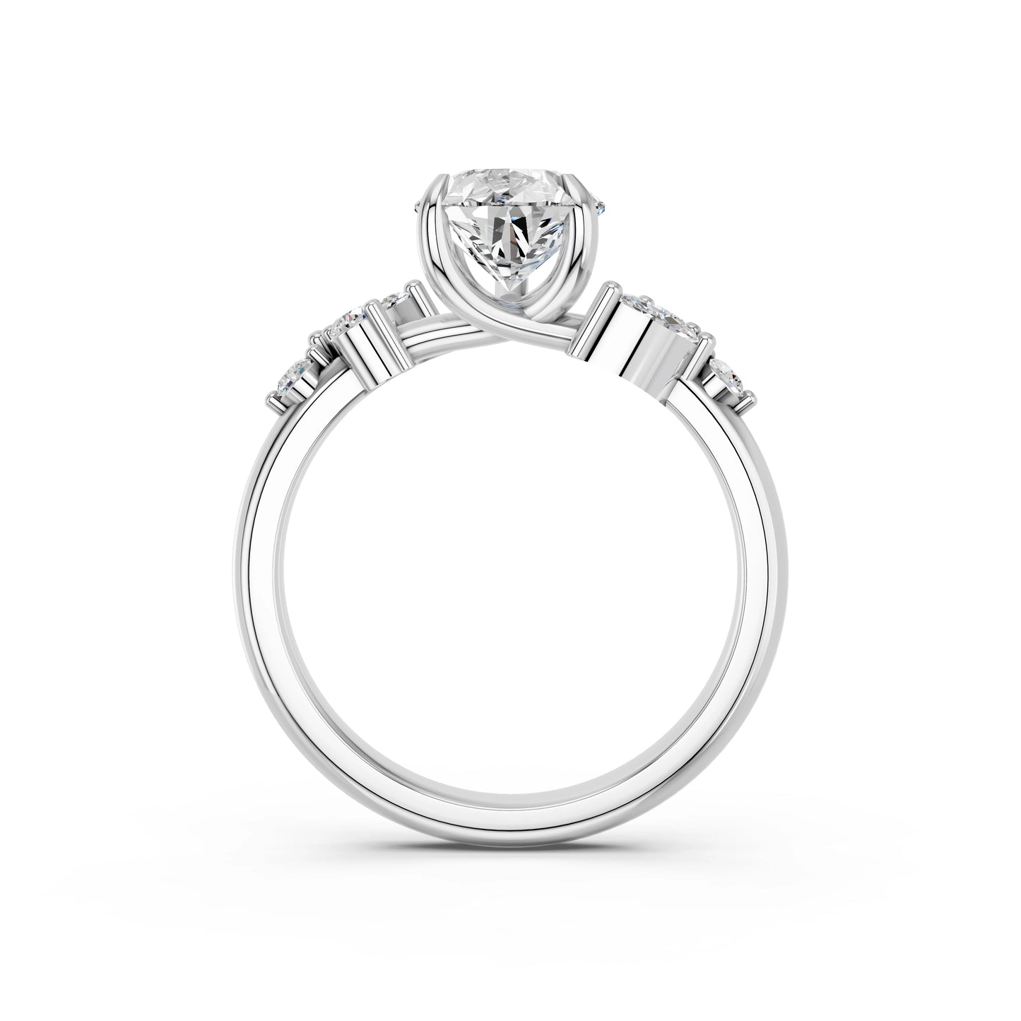 PEAR TRILOGY DIAMOND RING
