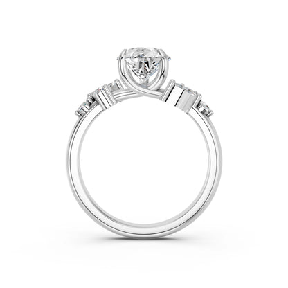 PEAR TRILOGY DIAMOND RING