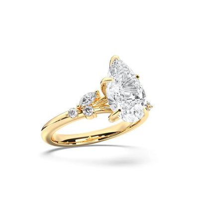 PEAR TRILOGY DIAMOND RING