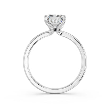 EMERALD CLASSIC CATHEDRAL HIDDEN HALO RING