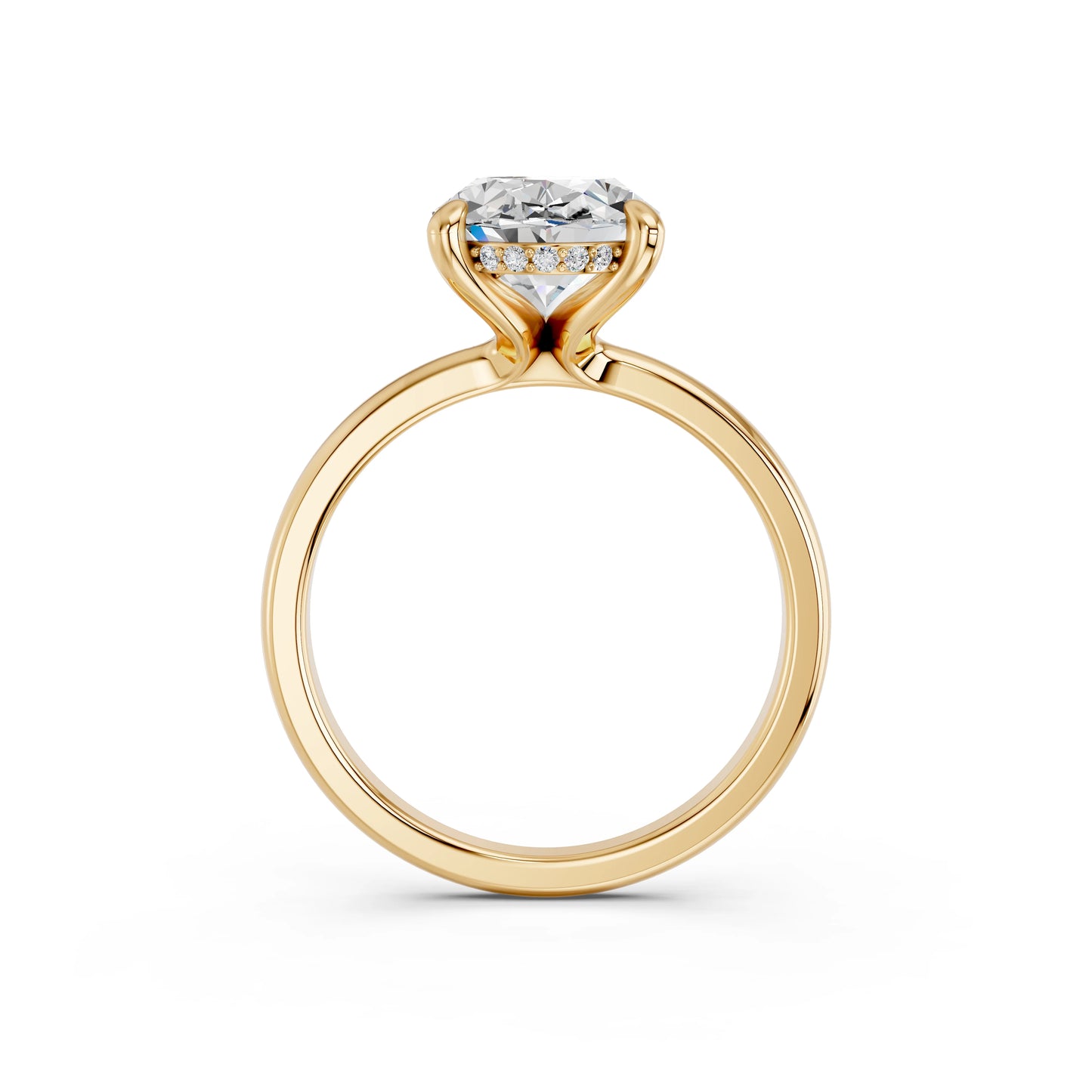 OVAL CLASSIC CATHEDRAL HIDDEN HALO RING