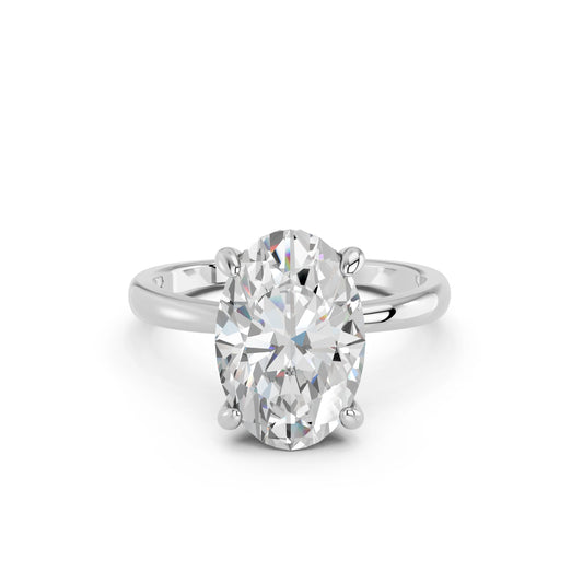 OVAL CLASSIC CATHEDRAL HIDDEN HALO RING