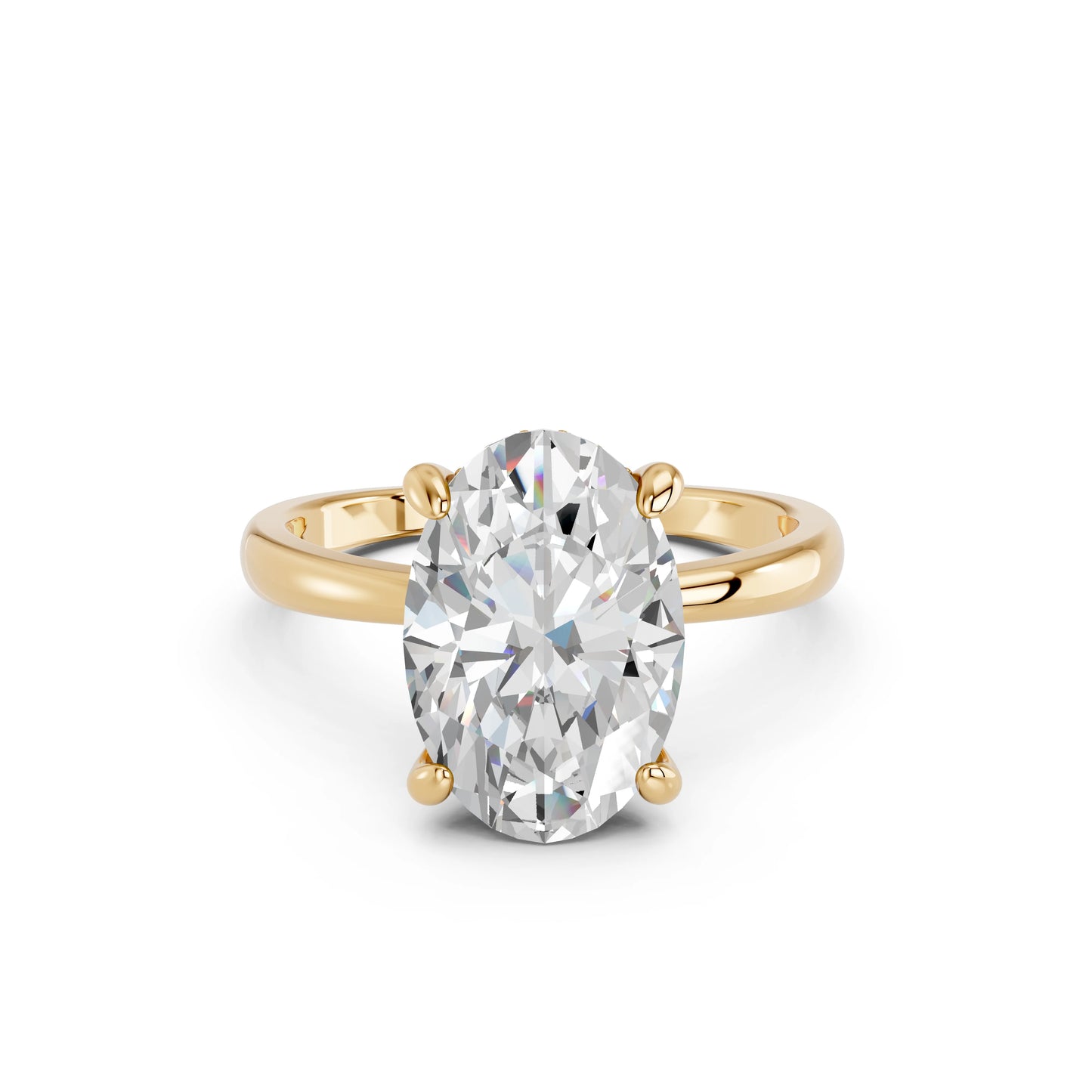 OVAL CLASSIC CATHEDRAL HIDDEN HALO RING