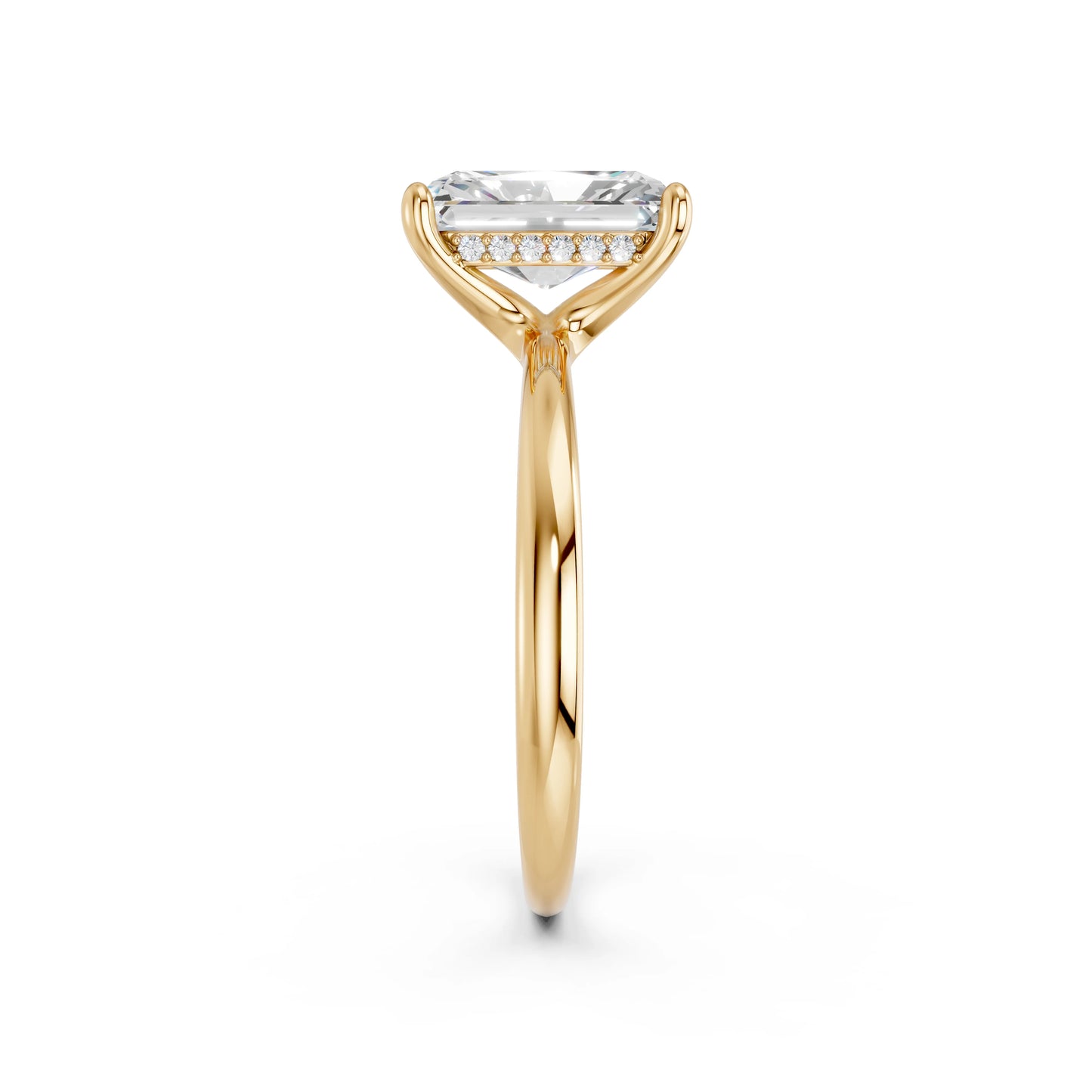 RADIANT CLASSIC CATHEDRAL HIDDEN HALO RING