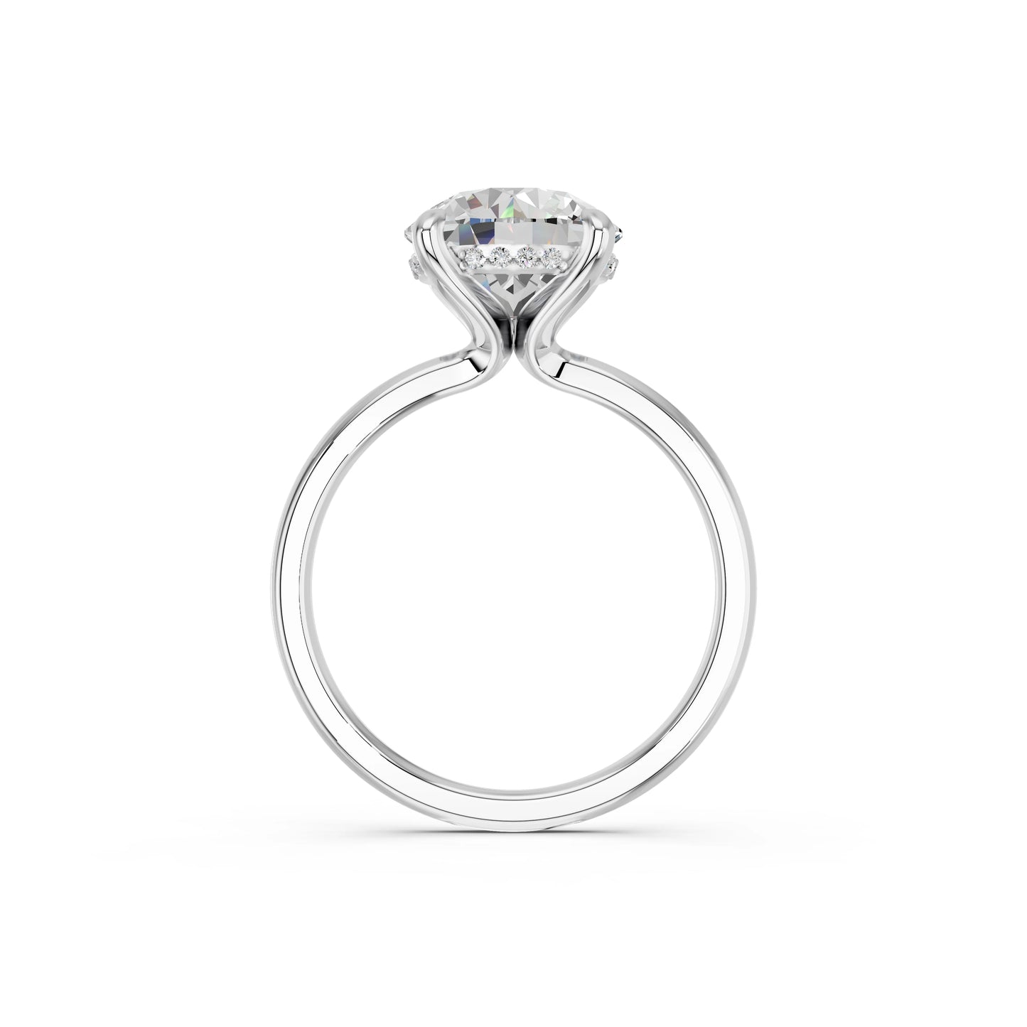 ROUND CLASSIC CATHEDRAL HIDDEN HALO RING