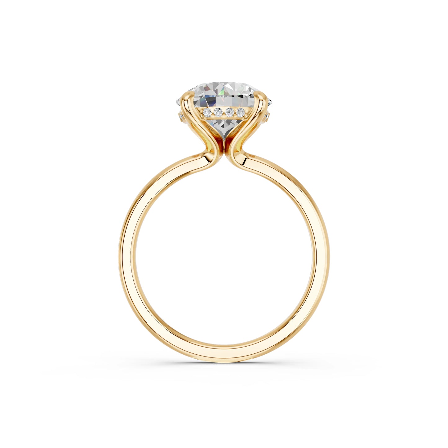 ROUND CLASSIC CATHEDRAL HIDDEN HALO RING