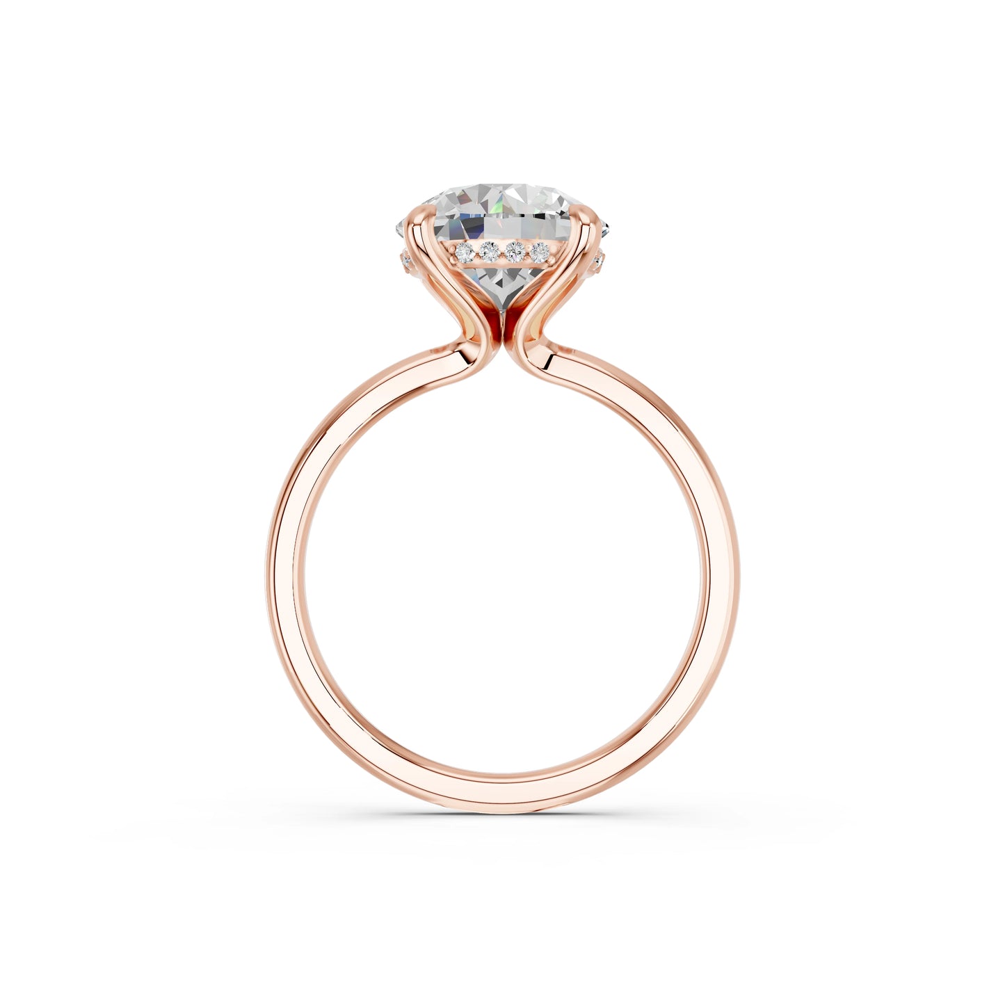 ROUND CLASSIC CATHEDRAL HIDDEN HALO RING