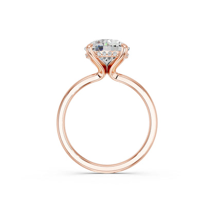 ROUND CLASSIC CATHEDRAL HIDDEN HALO RING