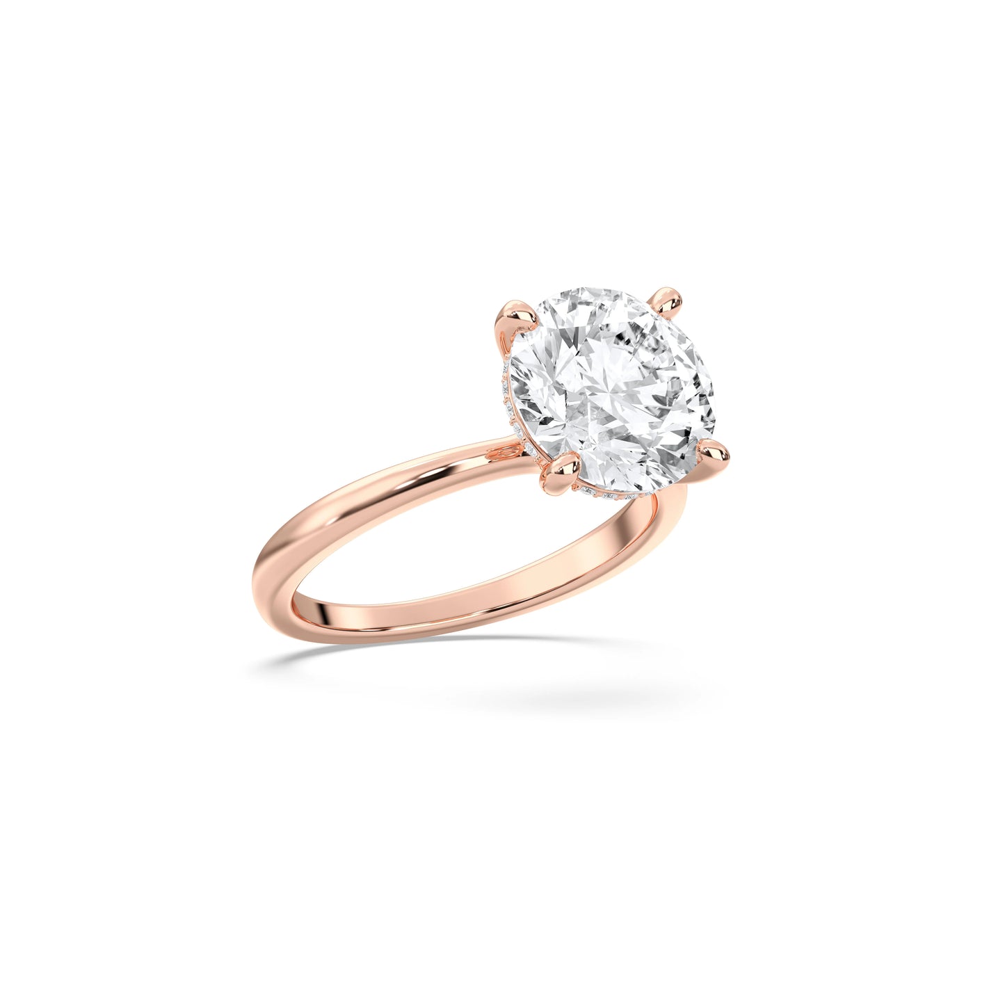 ROUND CLASSIC CATHEDRAL HIDDEN HALO RING