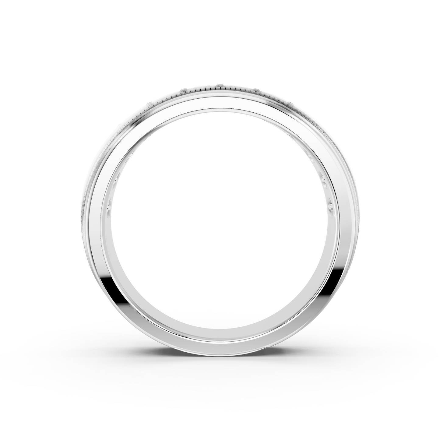 MENS CHANNEL SET DIAMOND BAND