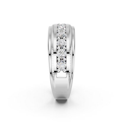 MENS CHANNEL SET DIAMOND BAND