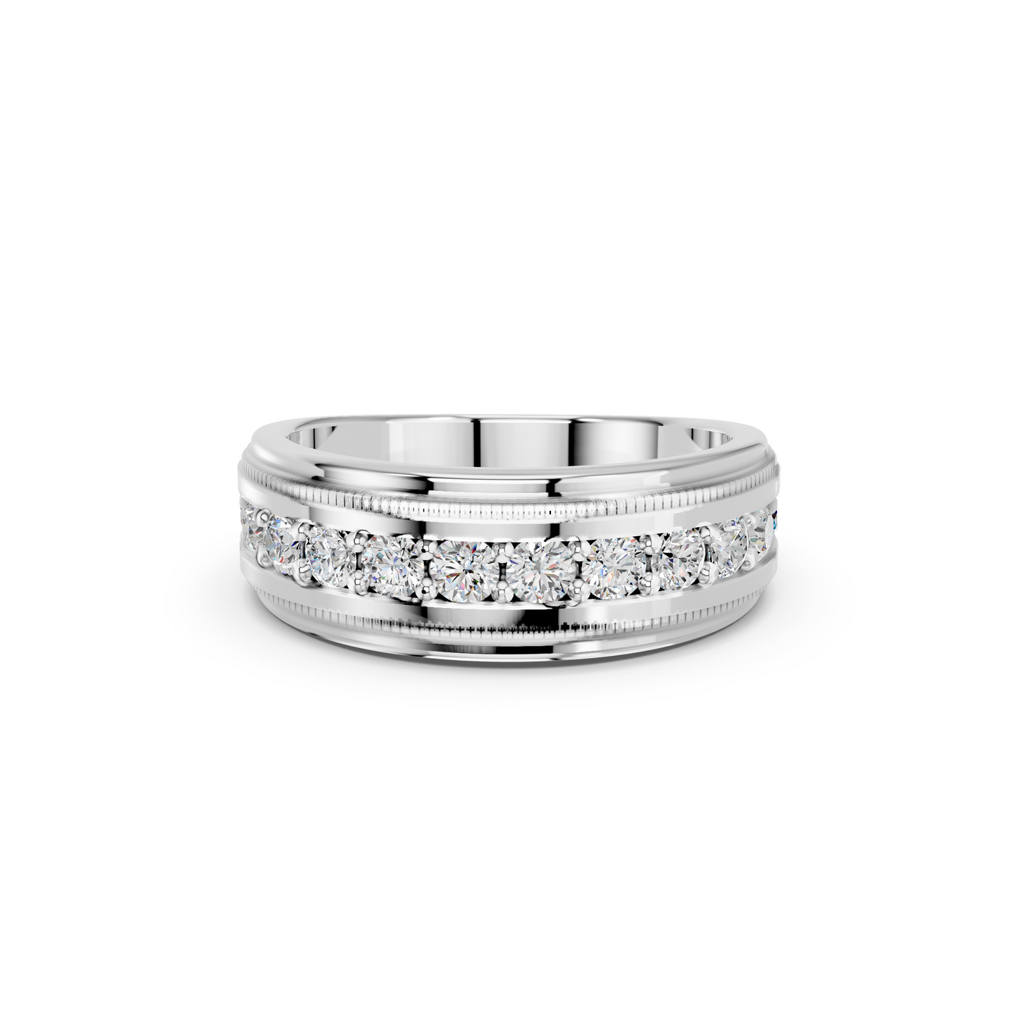MENS CHANNEL SET DIAMOND BAND