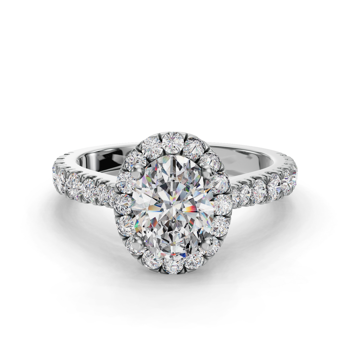 Oval Halo Engagement Ring