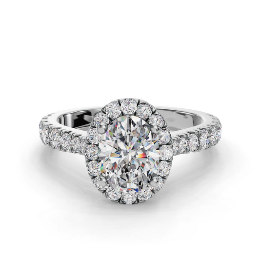 Oval Halo Engagement Ring