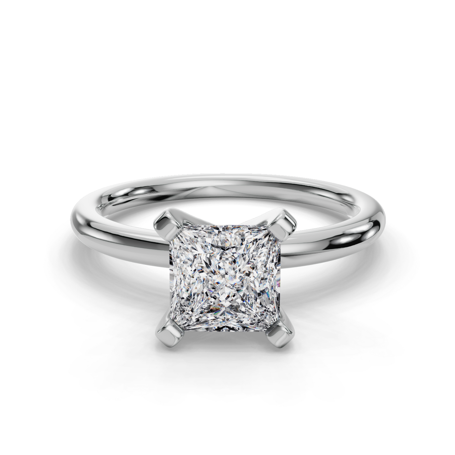 Princess Solitaire Engagement Ring