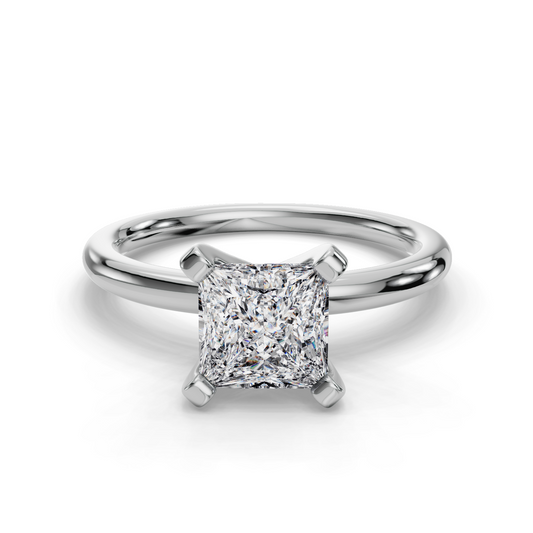 Princess Solitaire Engagement Ring