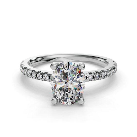 Oval Accented Engagement Ring