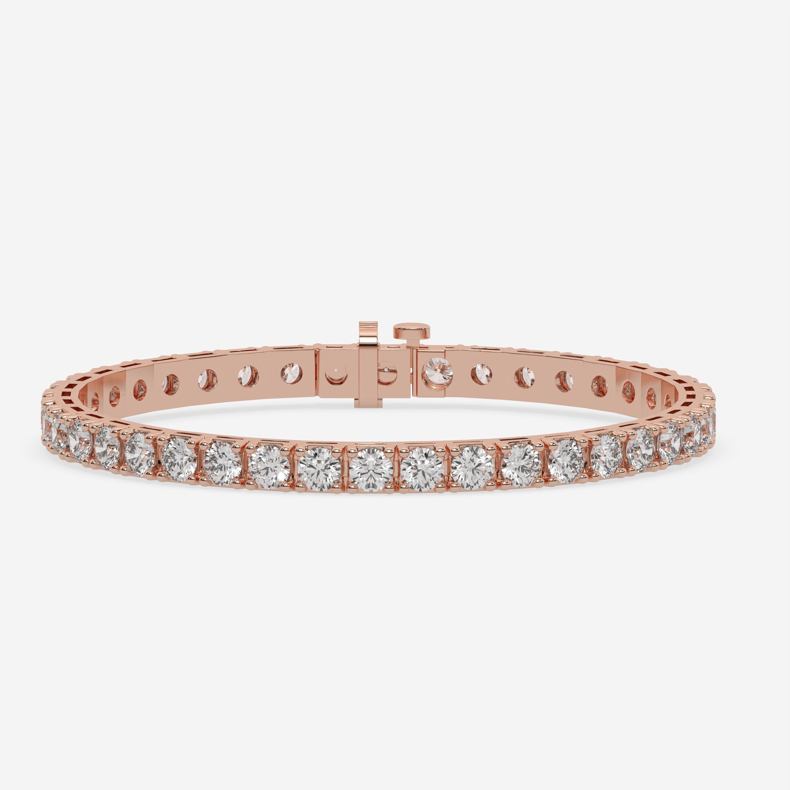 Round / 14K Rose Gold / D-F VS