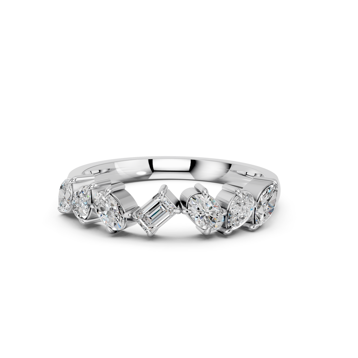 MULTISHAPE WEDDING BAND RING