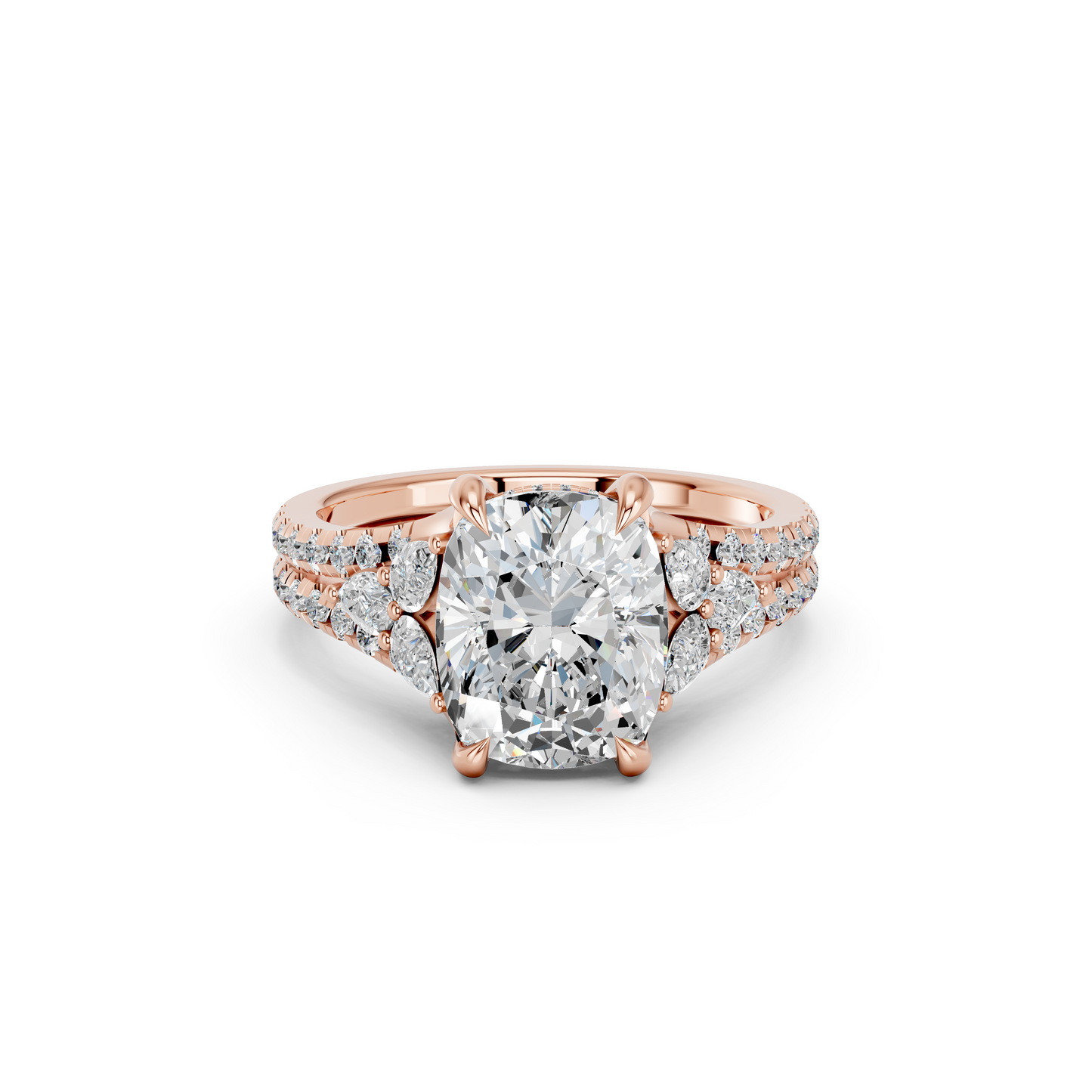 EL.CUSHION HIGH END HIDDEN HALO RING