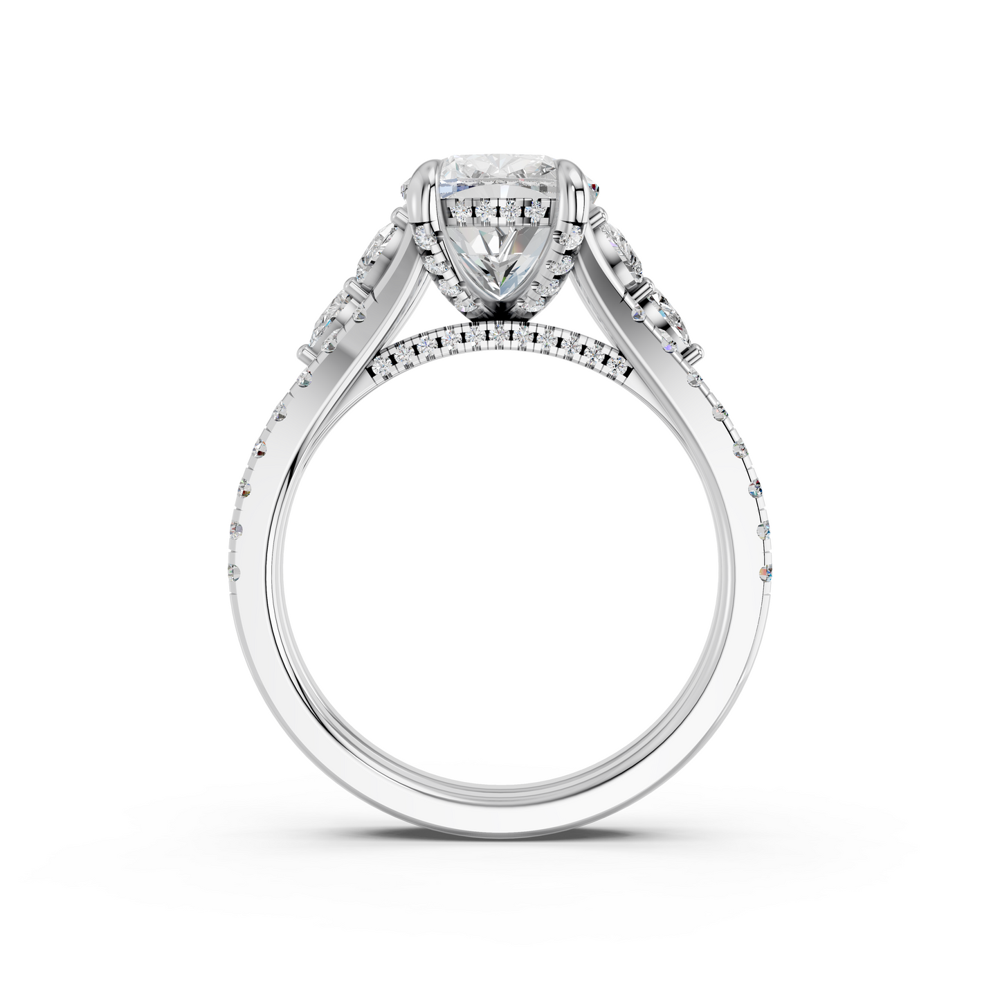 EL.CUSHION HIGH END HIDDEN HALO RING