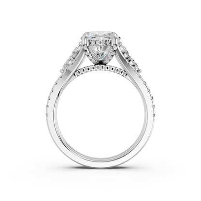 EL.CUSHION HIGH END HIDDEN HALO RING