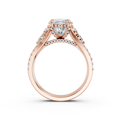 EL.CUSHION HIGH END HIDDEN HALO RING