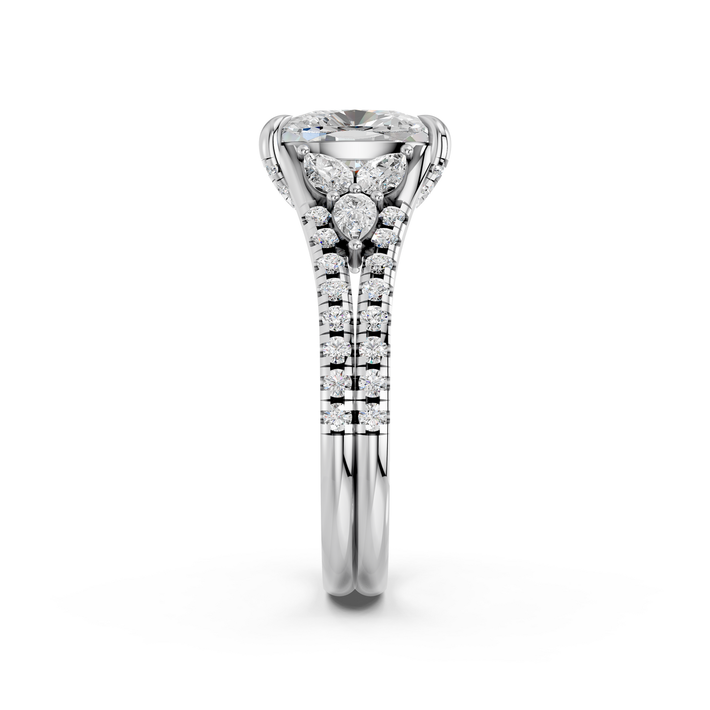 EL.CUSHION HIGH END HIDDEN HALO RING