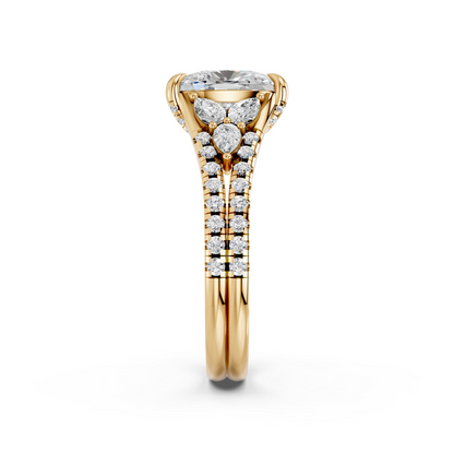 EL.CUSHION HIGH END HIDDEN HALO RING