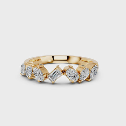 MULTISHAPE WEDDING BAND RING
