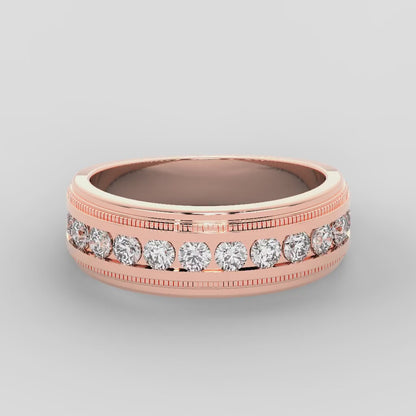 MENS CHANNEL SET DIAMOND BAND