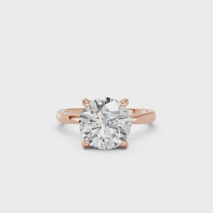 ROUND CLASSIC CATHEDRAL HIDDEN HALO RING