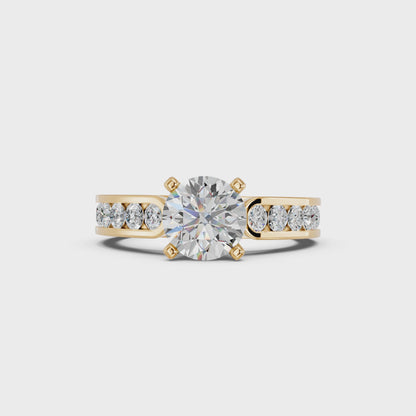 ROUND CHANNEL SET RING