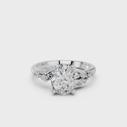 OVAL TRILOGY DIAMOND RING