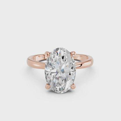 OVAL CLASSIC CATHEDRAL HIDDEN HALO RING