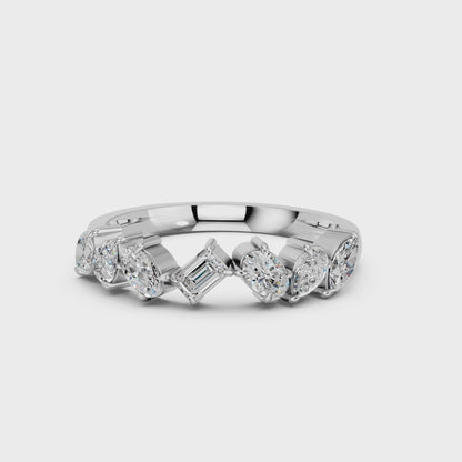 MULTISHAPE WEDDING BAND RING