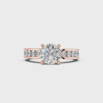 ROUND CHANNEL SET RING