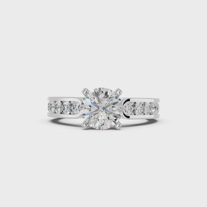ROUND CHANNEL SET RING
